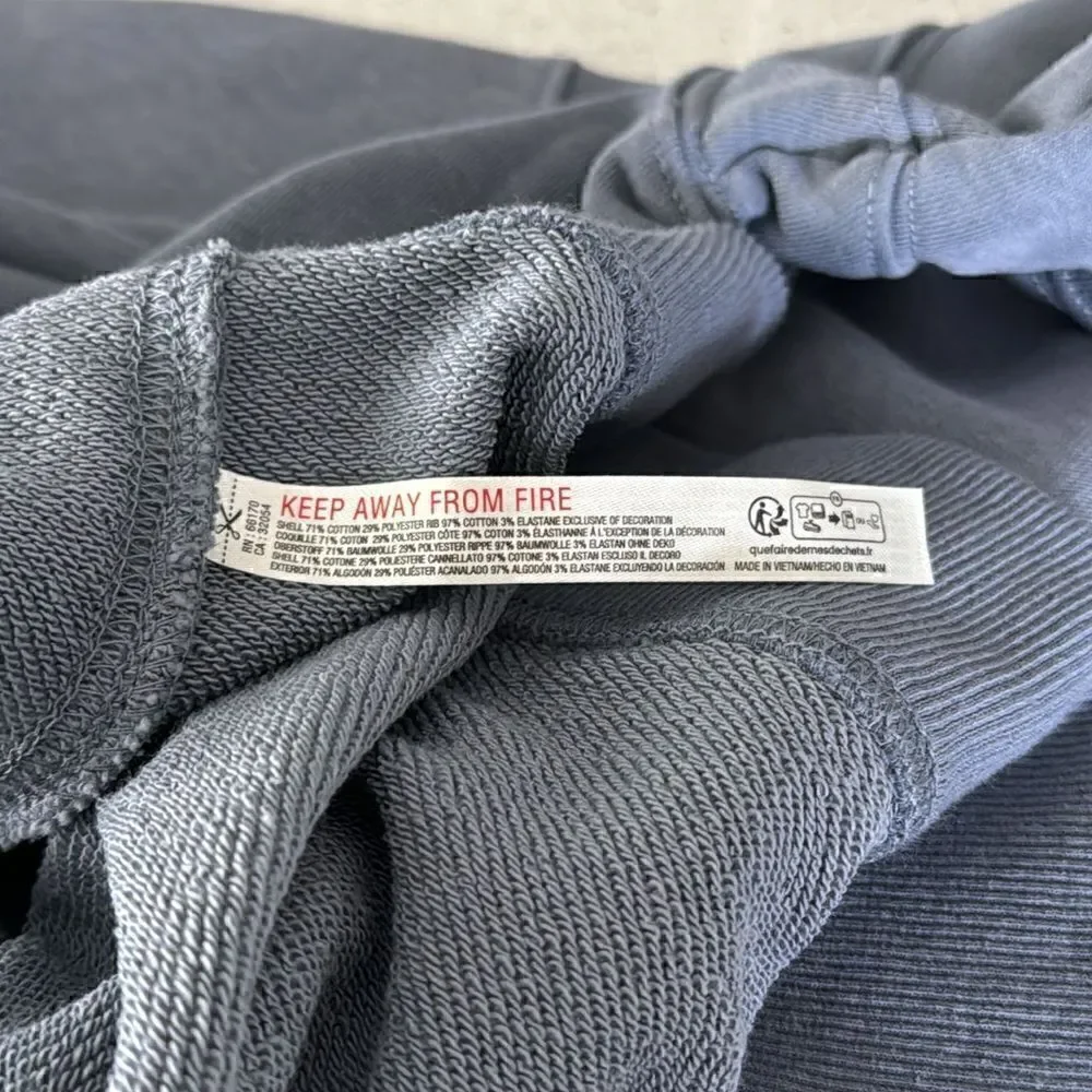 NWOT Free People Crew Neck Sweatshirt Sleeve Pocket Blue Oversized Movement Gym